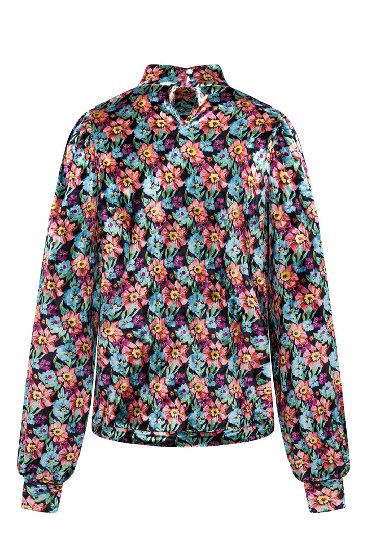 HUNKØN Iza Velour Blouse Blouses Flowerbomb Art Print