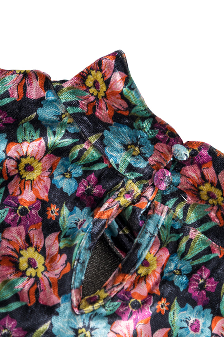 HUNKØN Iza Velour Blouse Blouses Flowerbomb Art Print