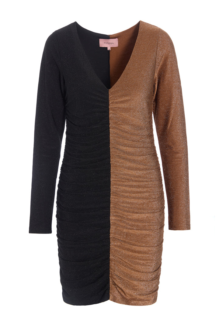 HUNKØN Jasmin Dress Dresses Brown/Black