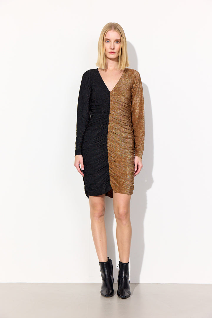 HUNKØN Jasmin Dress Dresses Brown/Black