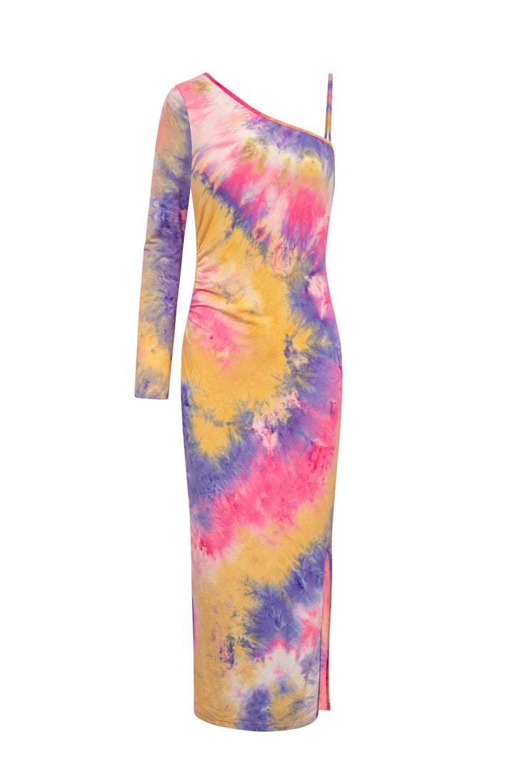 HUNKØN Joan One Shoulder Dress Dresses Tie dyed