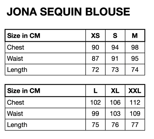 HUNKØN Jona Sequin Blouse Blouses Chestnut