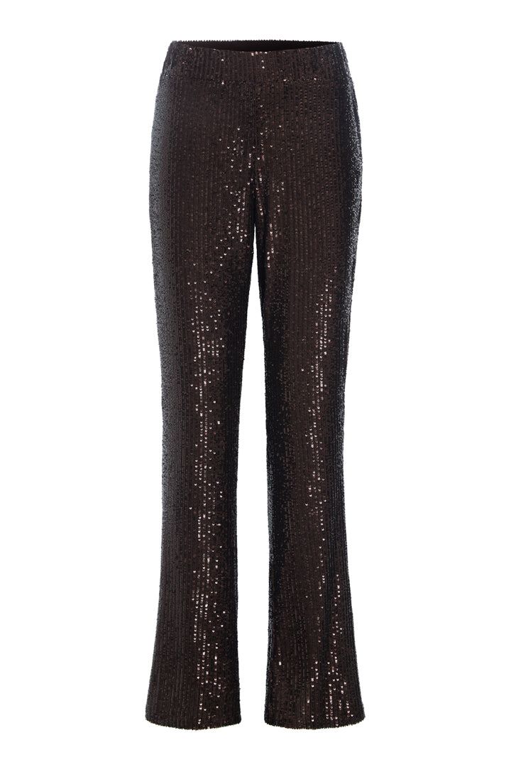 HUNKØN Jona Sequin Trousers Trousers Chestnut