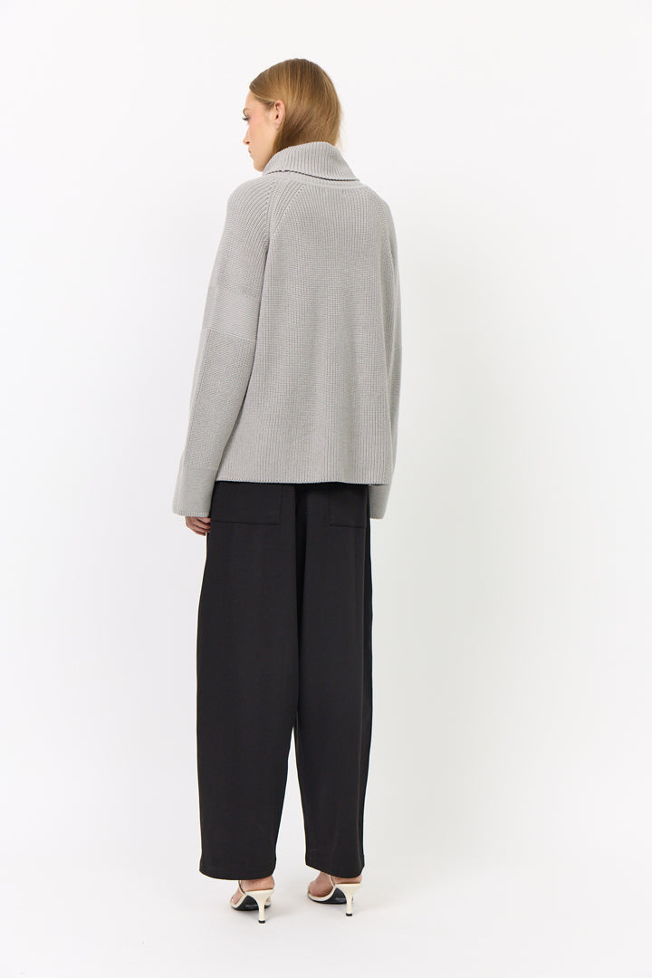 HUNKØN Jules Knit Blouse Blouses Grey