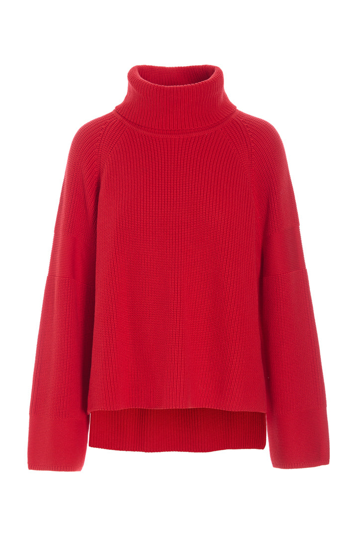 HUNKØN Jules Knit Blouse Blouses Red