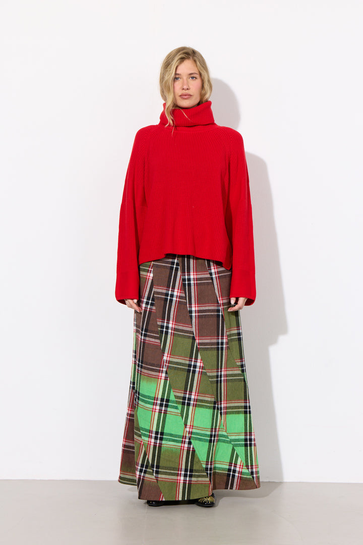 HUNKØN Jules Knit Blouse Blouses Red