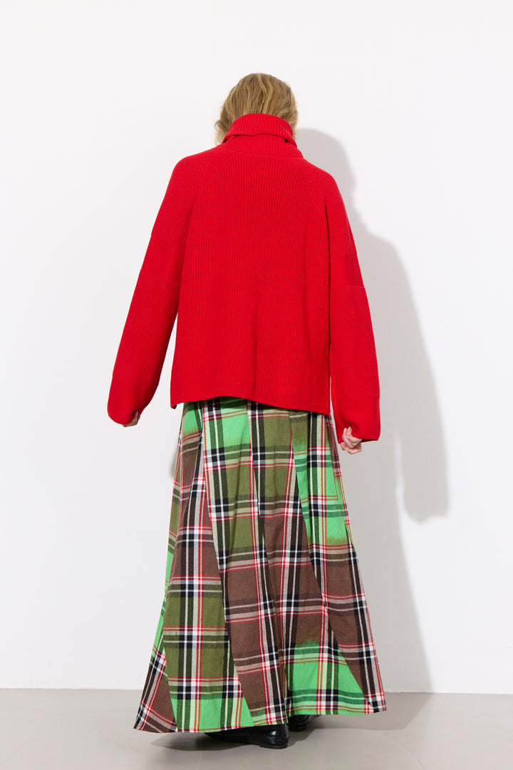 HUNKØN Jules Knit Blouse Blouses Red