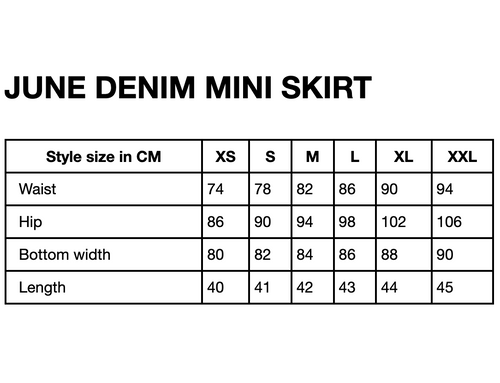 HUNKØN June Denim Mini-skirt Skirts Soft Zapp Tie dye