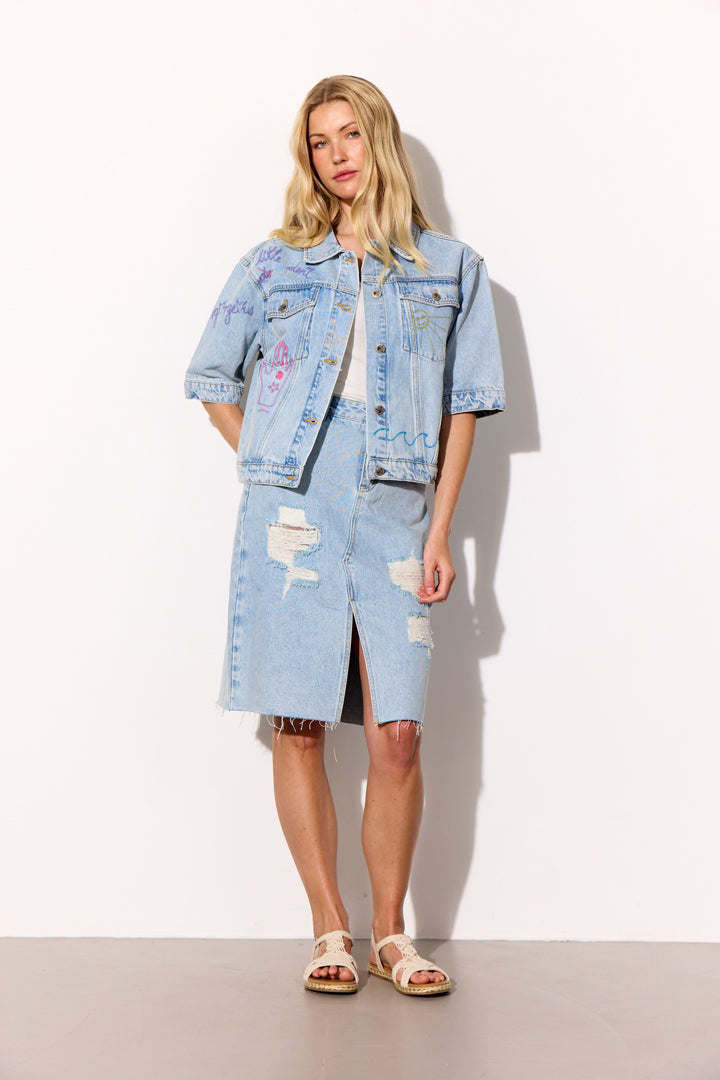 HUNKØN Kenna Denim Jacket Jackets Light Denim