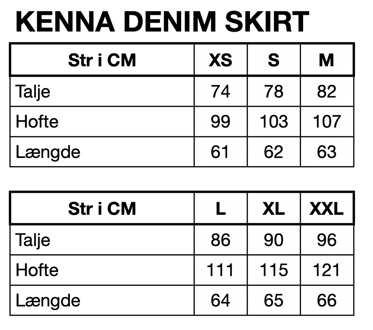 HUNKØN Kenna Denim Skirt Skirts Light Denim