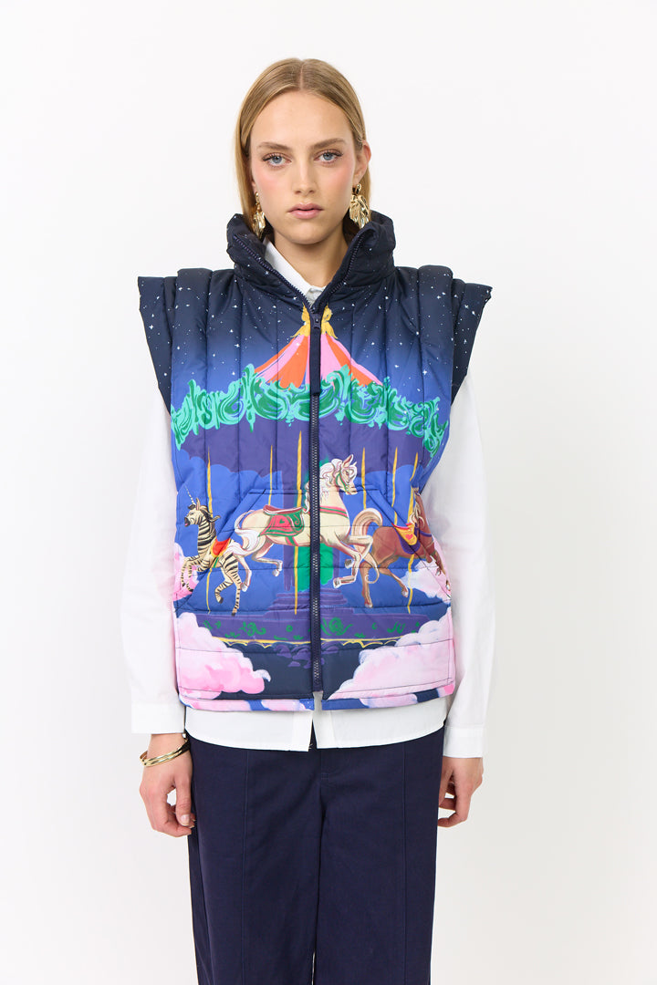 HUNKØN Kiwi Short Vest Vests Dream Fairground Art Print