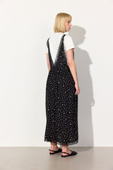 HUNKØN Kris Oversized Dress Dresses Black w/White dots