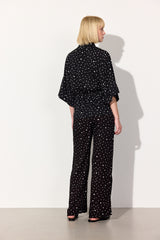 HUNKØN Kris Trousers Trousers Black w/White dots