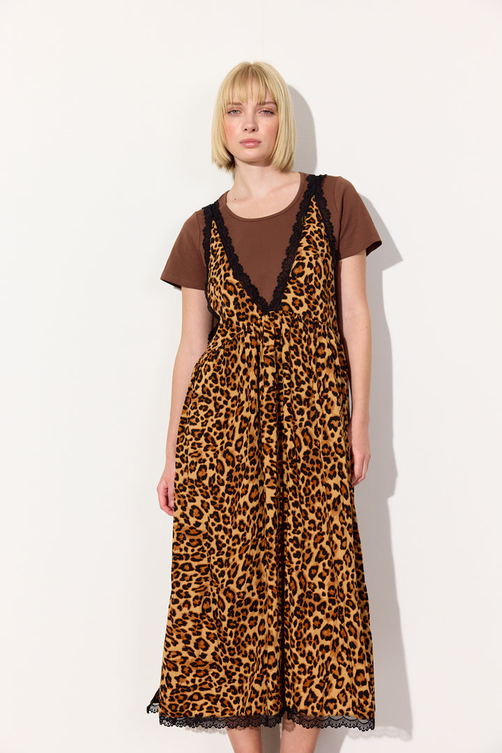 HUNKØN Lee Oversized Dress Dresses Leopard