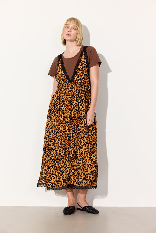 HUNKØN Lee Oversized Dress Dresses Leopard