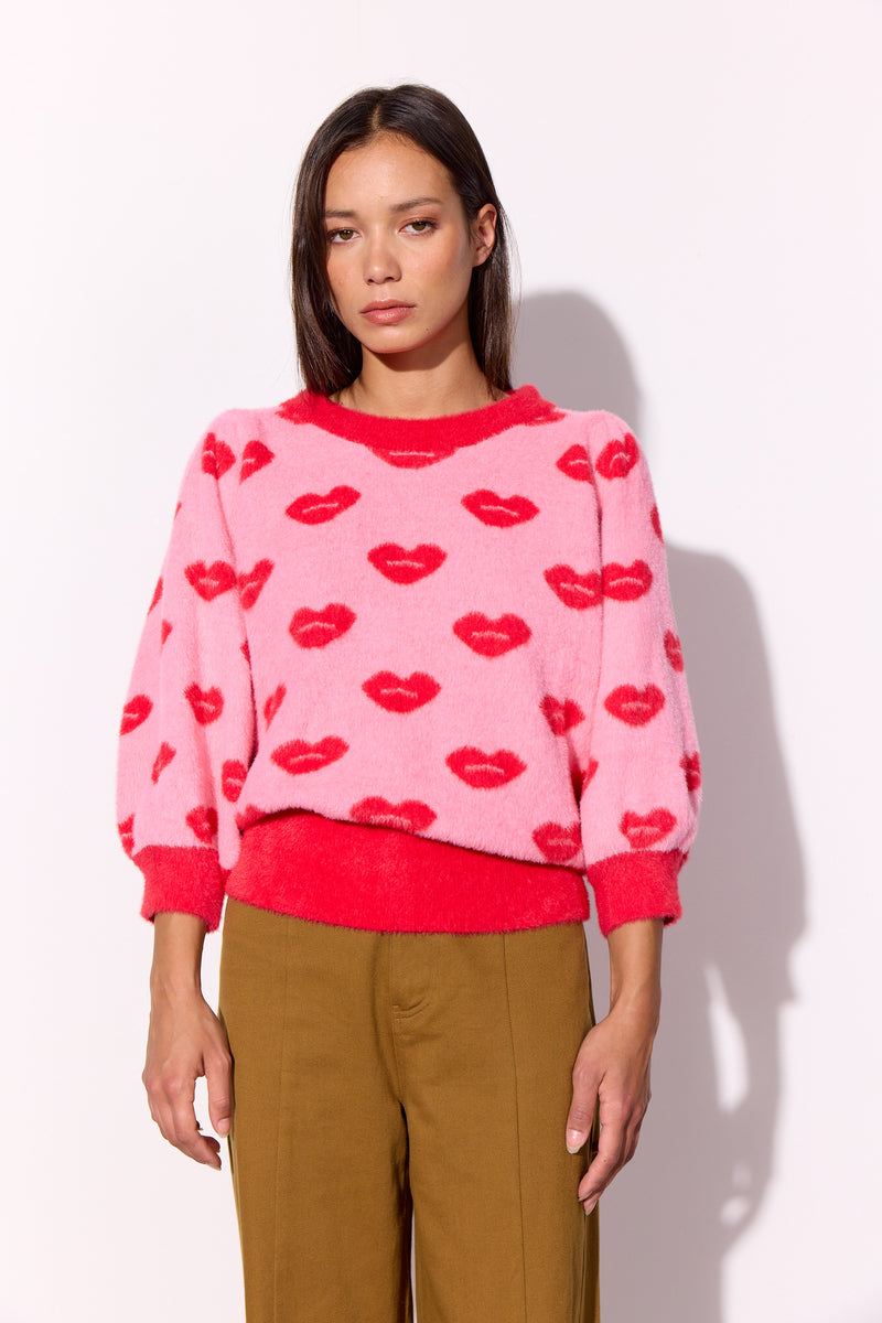 Lilou Cardigan - Kiss Me Art Print