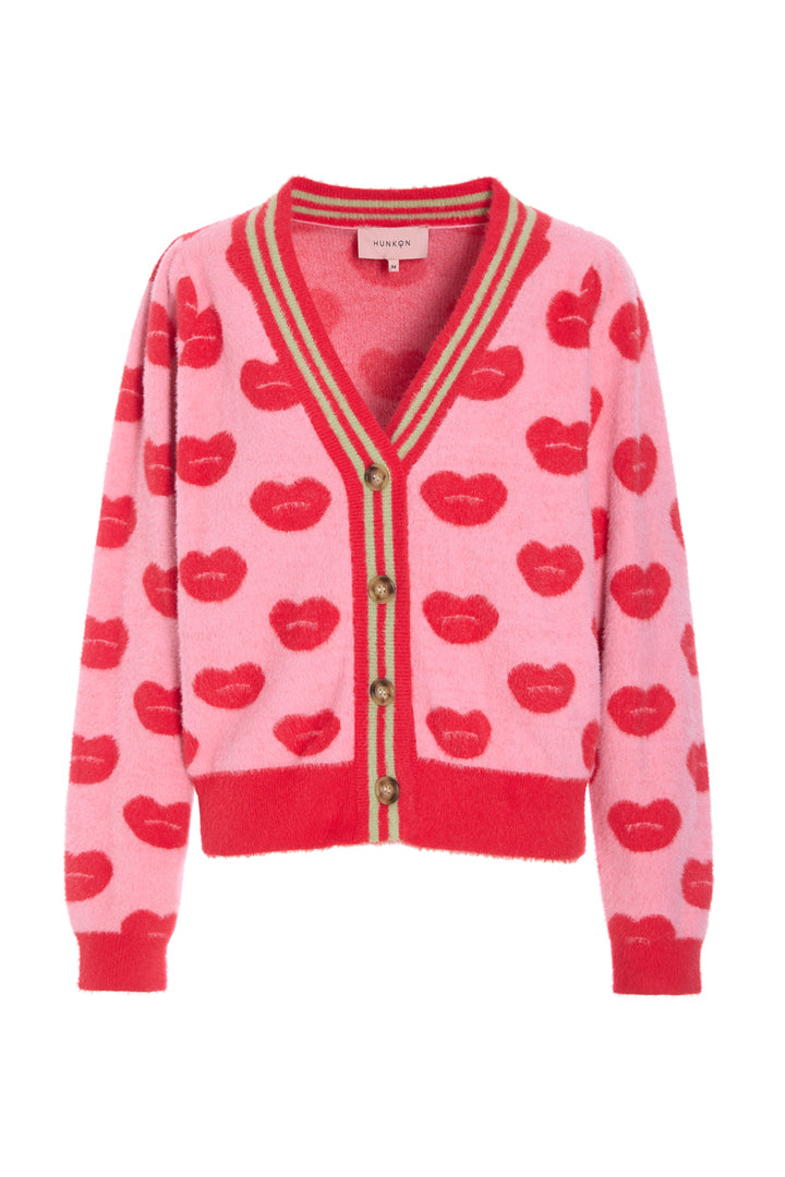 HUNKØN Lilou Cardigan Cardigans Kiss Me Art Print
