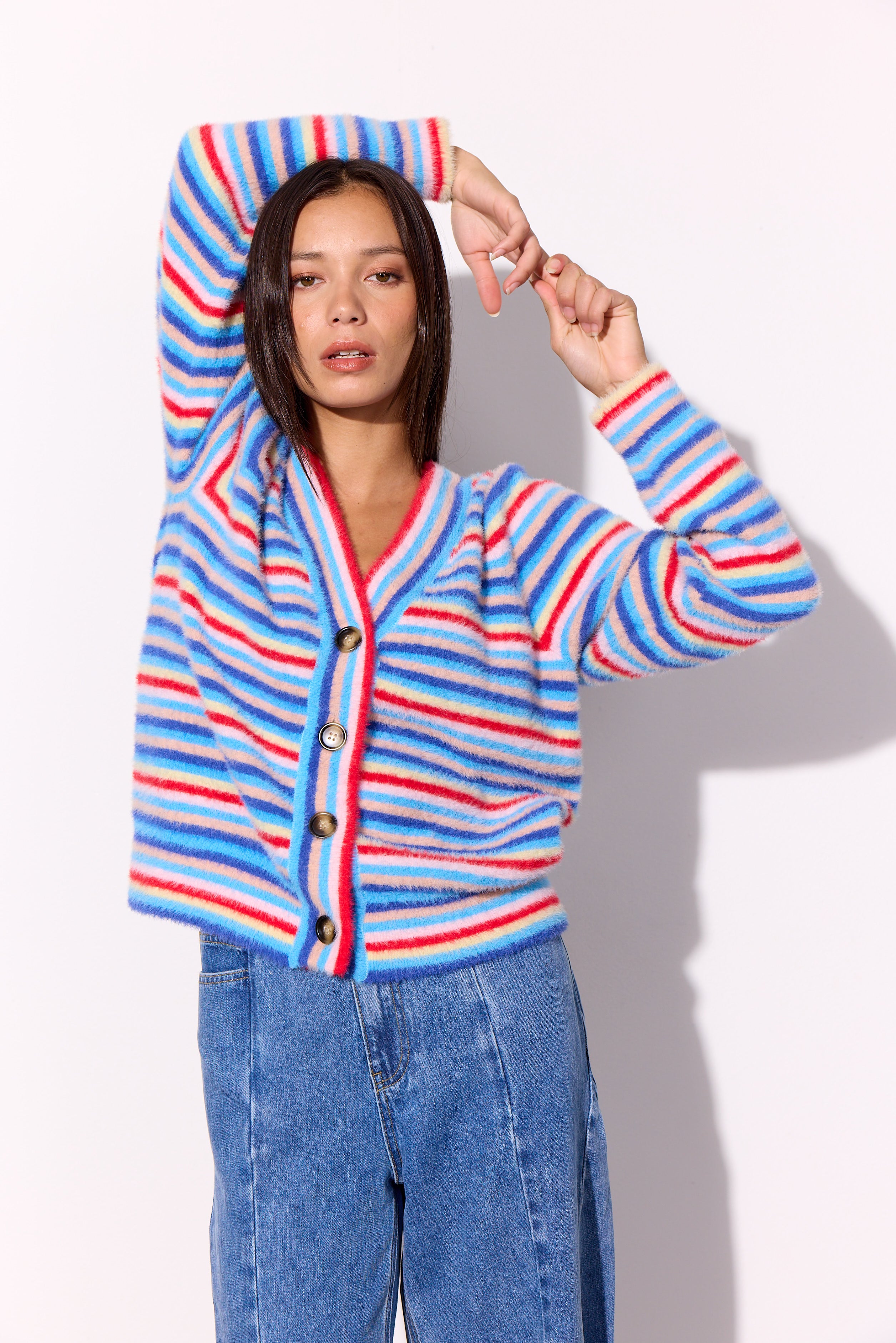 HUNKØN Lilou Cardigan Cardigans Multi striped