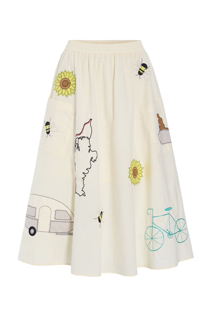 HUNKØN Loretta Skirt Skirts Cream