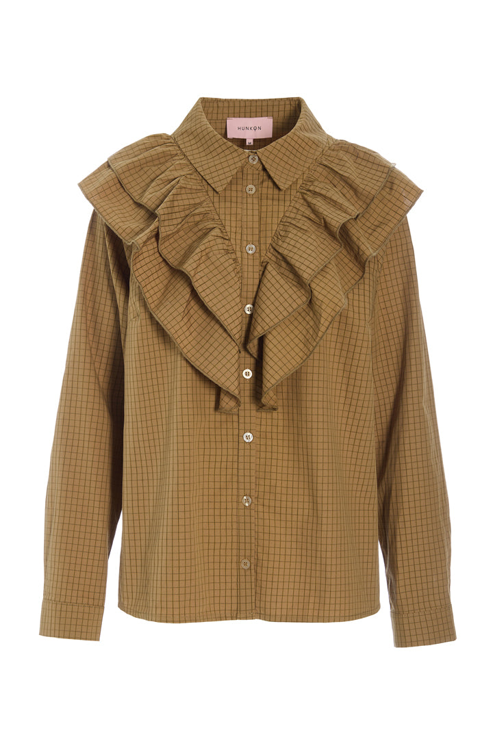 HUNKØN Luca Shirt Shirts Brown