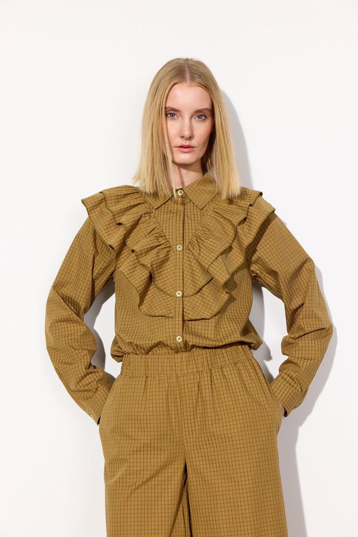 HUNKØN Luca Shirt Shirts Brown