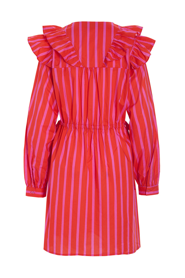 HUNKØN Lucinda Dress Dresses Red Striped