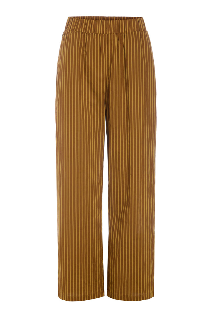 HUNKØN Lucinda Trousers Trousers Caramel Striped