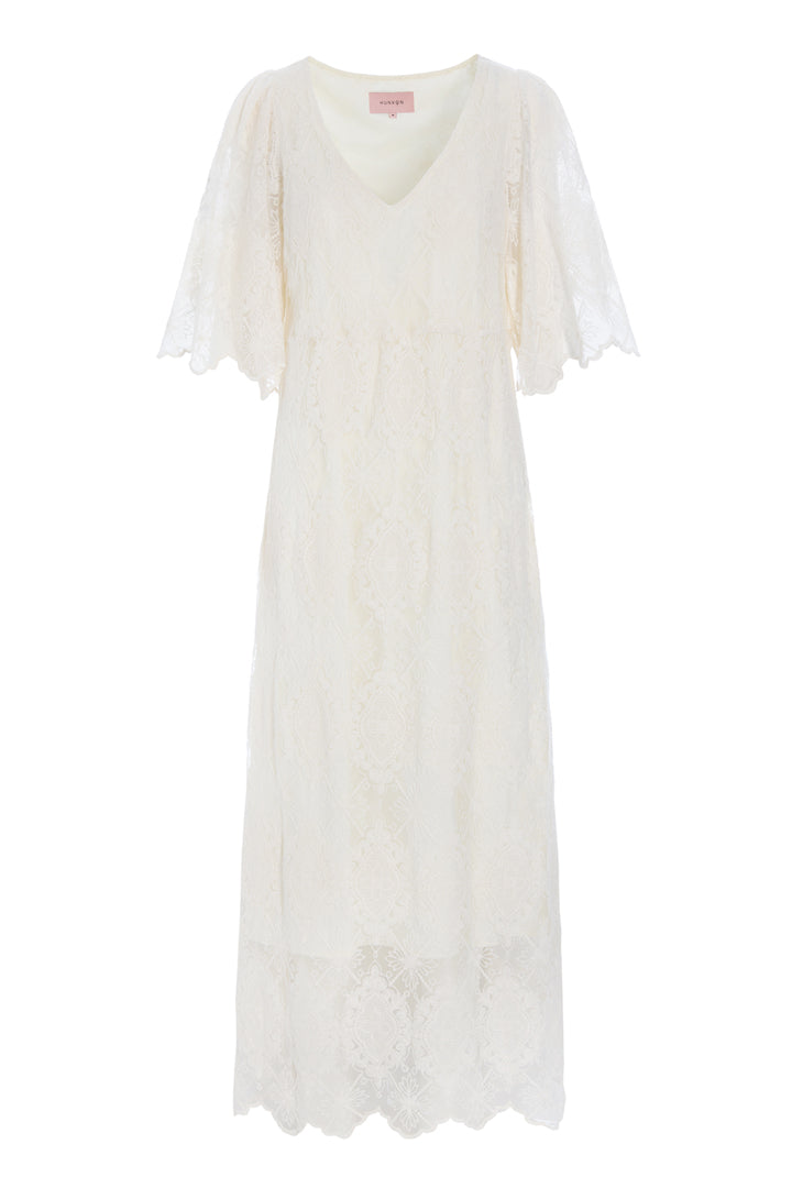 HUNKØN Lulu Lace Dress Dresses Cream Lace