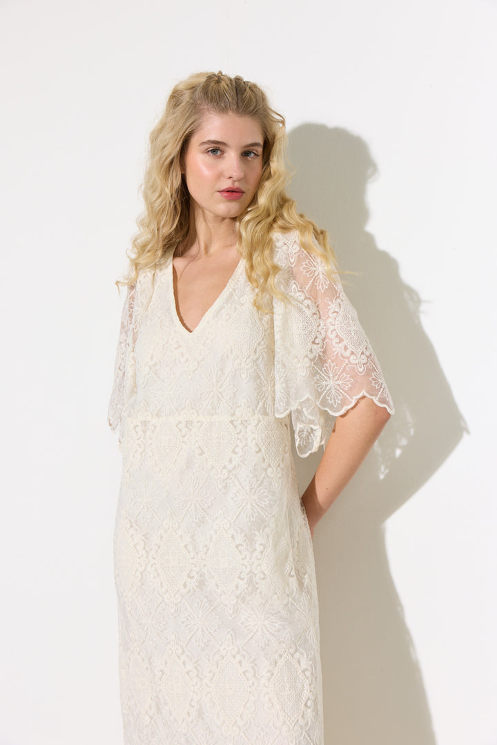 HUNKØN Lulu Lace Dress Dresses Cream Lace