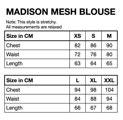 HUNKØN Madison Mesh Blouse Blouses Multiverse Art Print