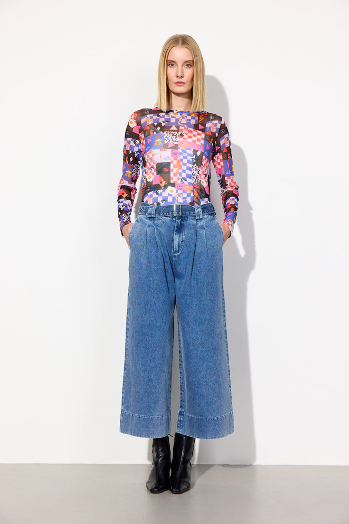HUNKØN Madison Mesh Blouse Blouses Multiverse Art Print