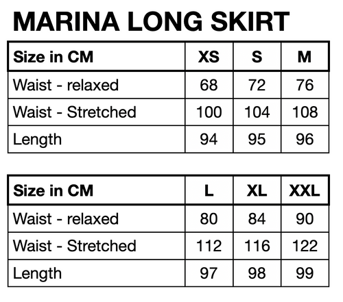 HUNKØN Marina Long Skirt Skirts Ocean Life Art Print