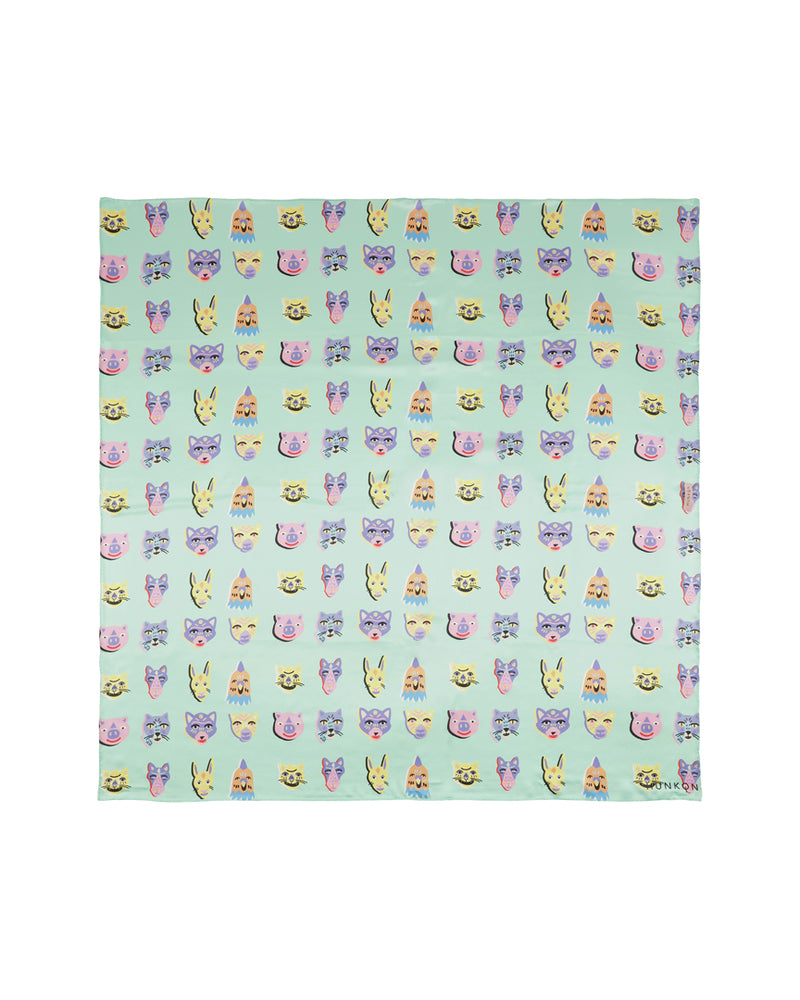 HUNKØN Mascarade Big Scarf Accessories Heads Up Art Print