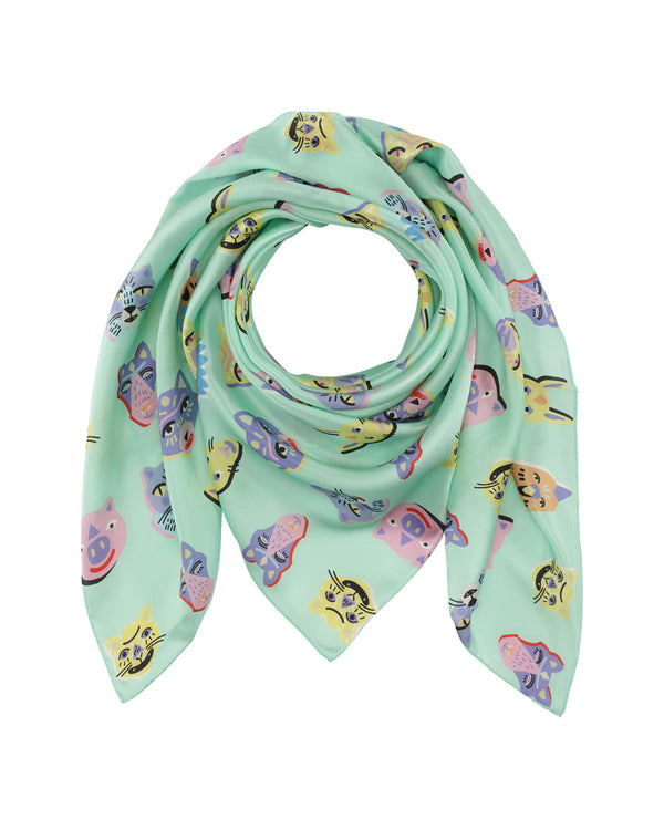 HUNKØN Mascarade Big Scarf Accessories Heads Up Art Print