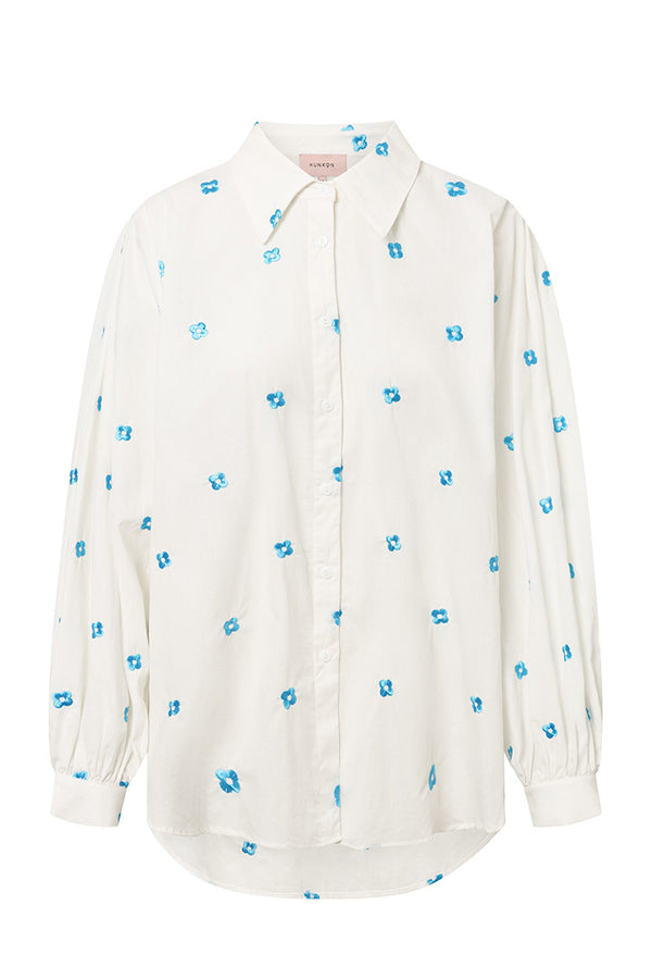 HUNKØN Masha Shirt Shirts Blue Blossom