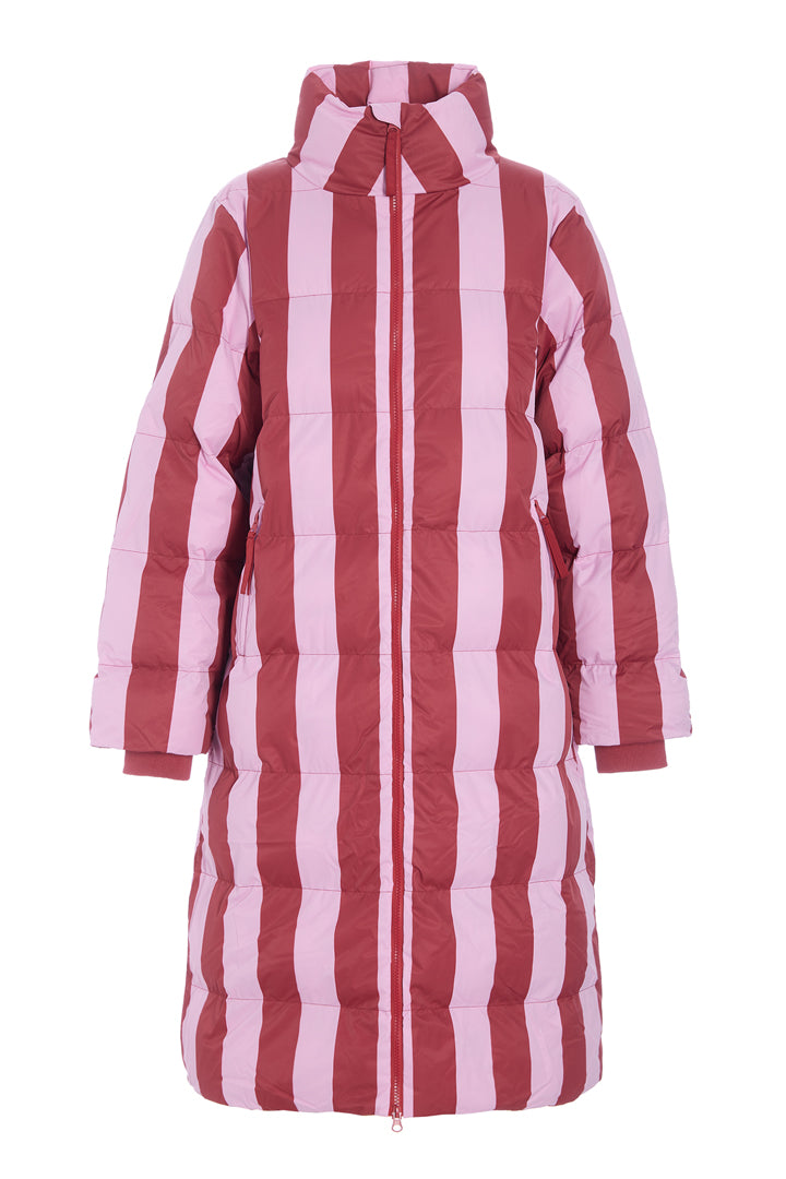 HUNKØN Merle Coat Coats Red Striped