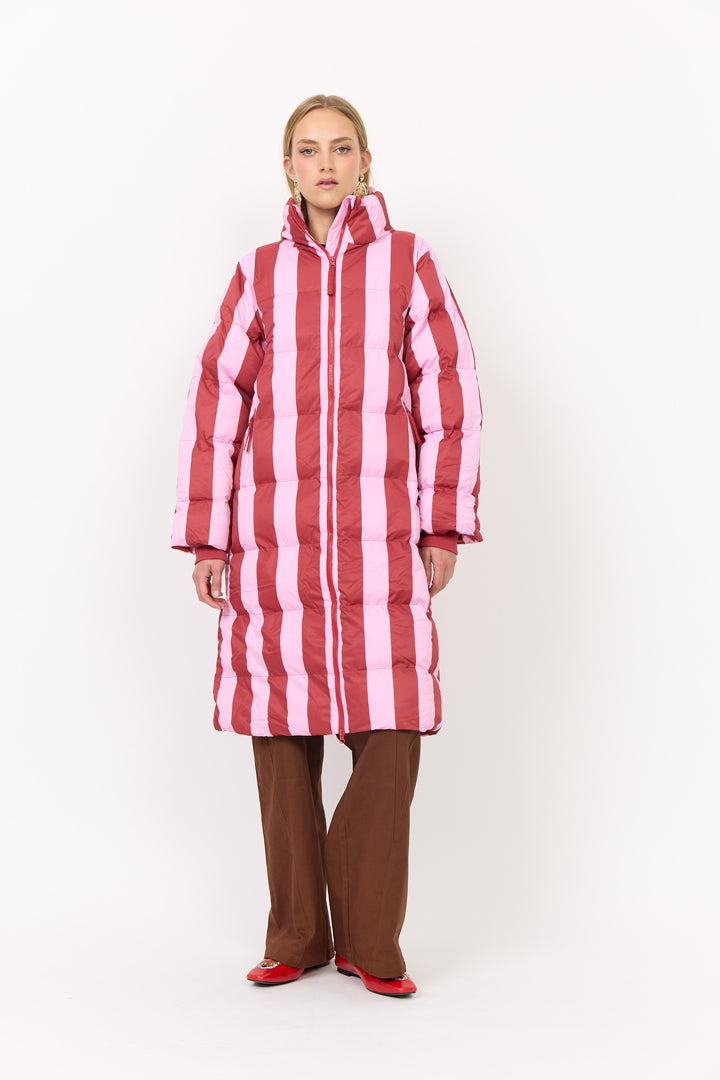 HUNKØN Merle Coat Coats Red Striped