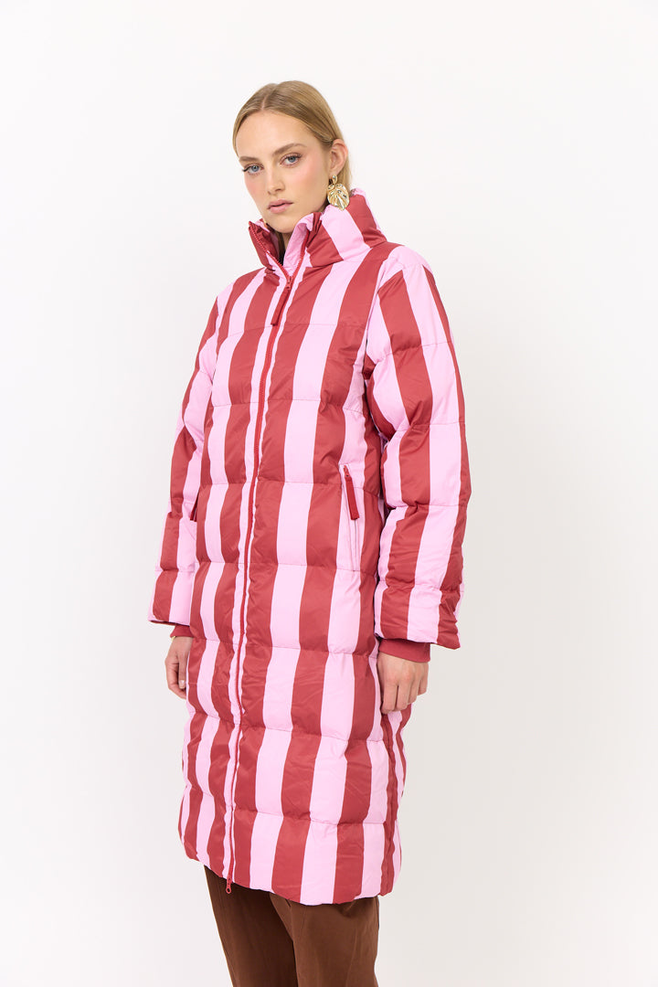 HUNKØN Merle Coat Coats Red Striped
