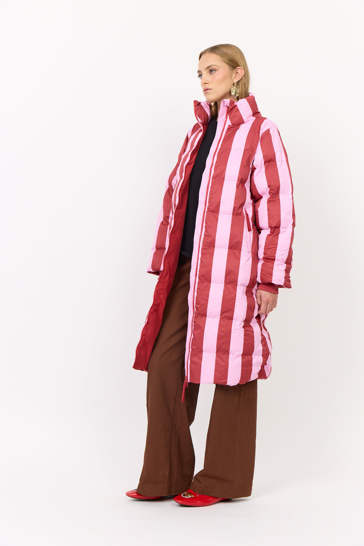 HUNKØN Merle Coat Coats Red Striped