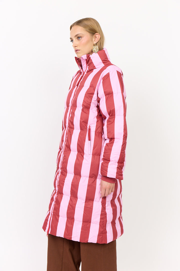 HUNKØN Merle Coat Coats Red Striped