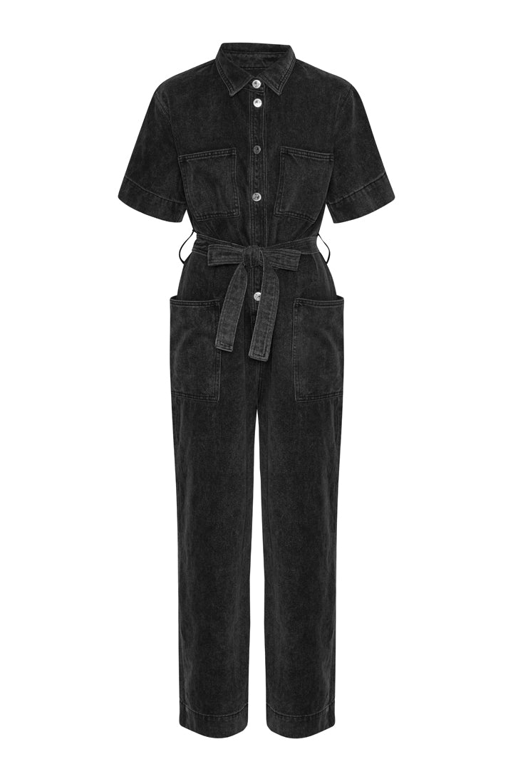 HUNKØN Mette Denim Jumpsuit Jumpsuits Black