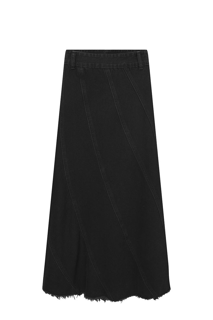 HUNKØN Mette Denim Skirt Skirts Black