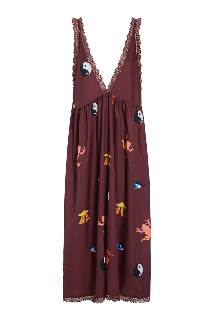 HUNKØN Mirabelle Dress Dresses Trippy Tales Art Print