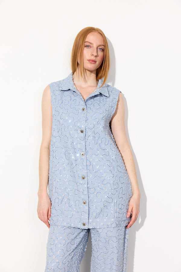 HUNKØN Molly Vest Vests Blue