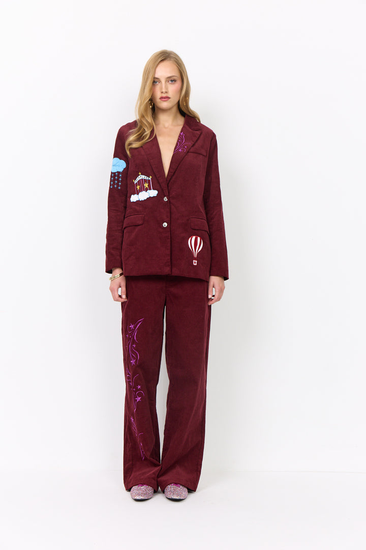 HUNKØN Nadine Blazer Jackets Burgundy