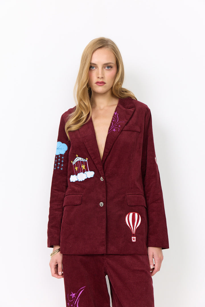 HUNKØN Nadine Blazer Jackets Burgundy