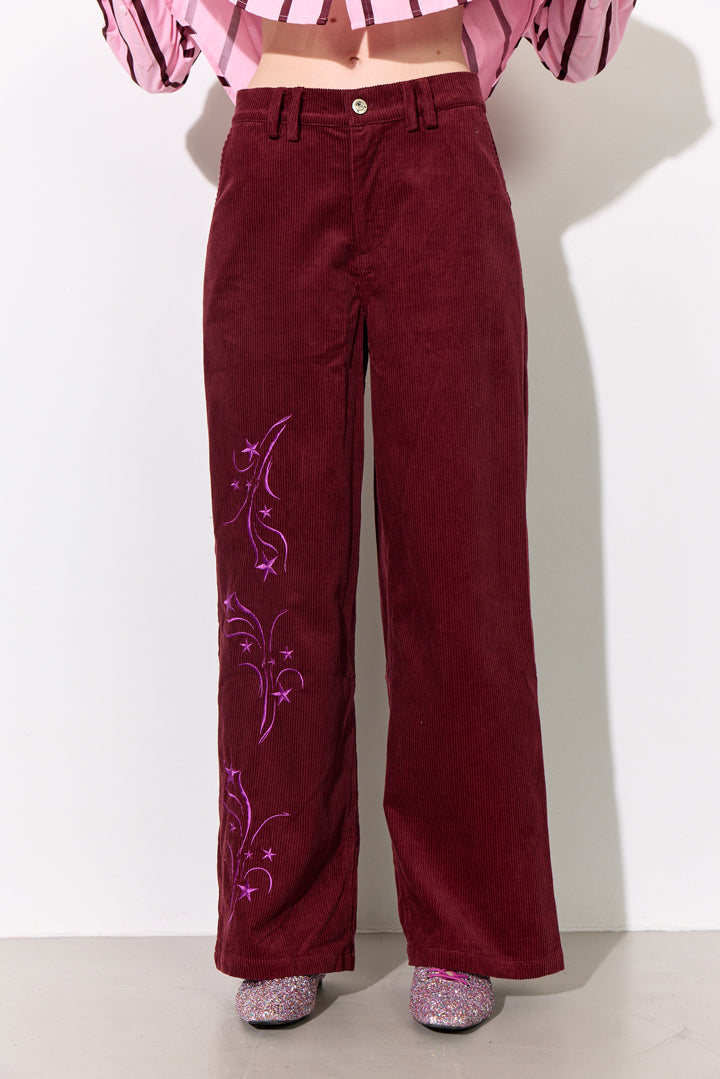 HUNKØN Nadine Trousers Trousers Burgundy