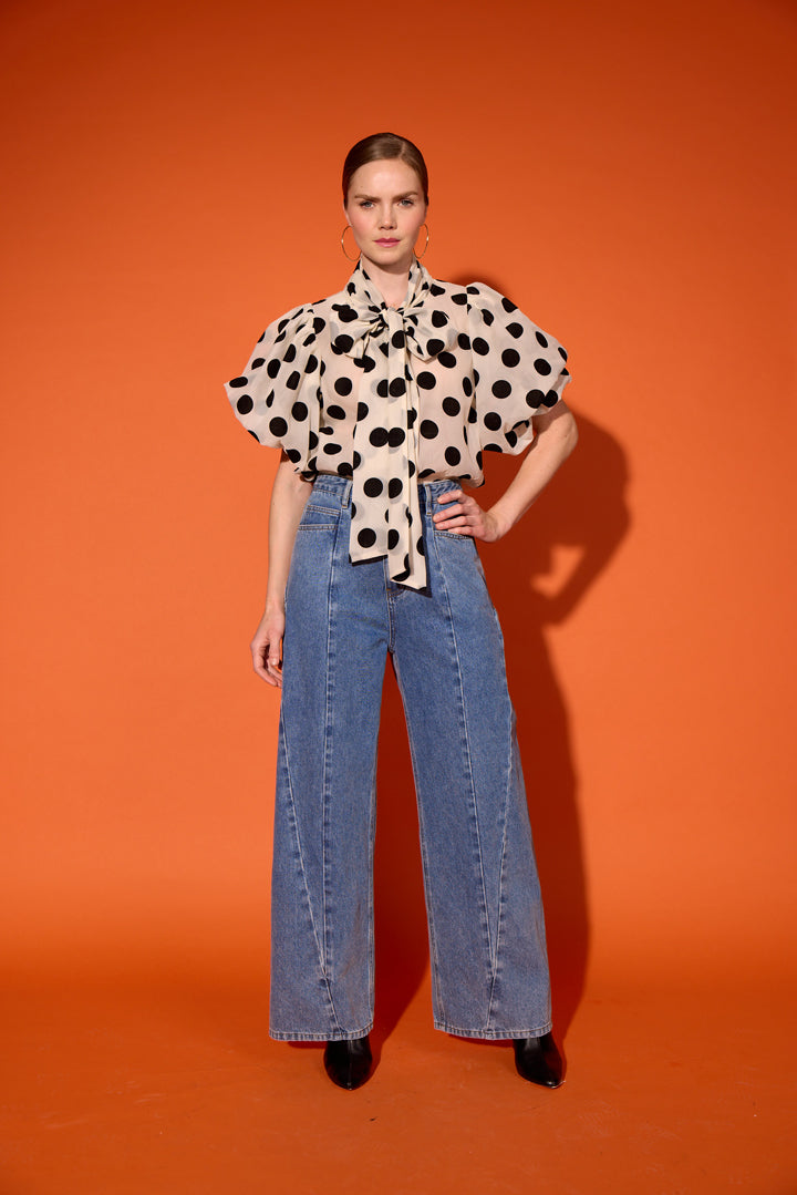 HUNKØN Nala Denim Trousers Trousers Stonewash Denim