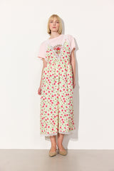 HUNKØN Nanna Oversized Dress Dresses White floral