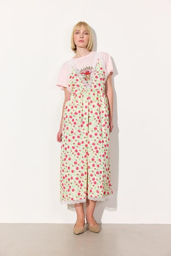 HUNKØN Nanna Oversized Dress Dresses White floral